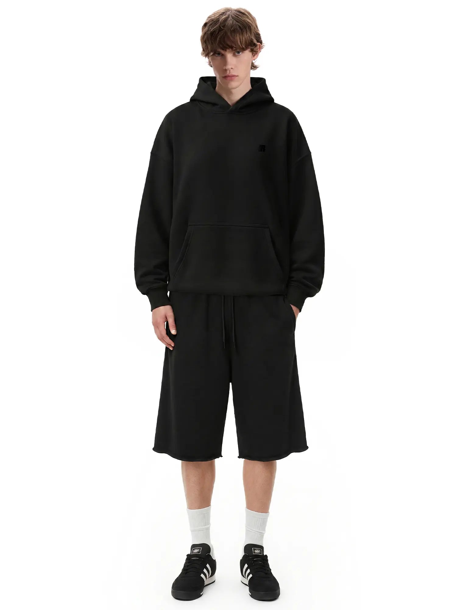 FDR 3/4 Sweatpants Soft Fleece Joggers Baggy Casual Streetwear Pants Elastic Waist Wide Leg Athleisure Unisex Y2K Fashion Comfortable Everyday Wear