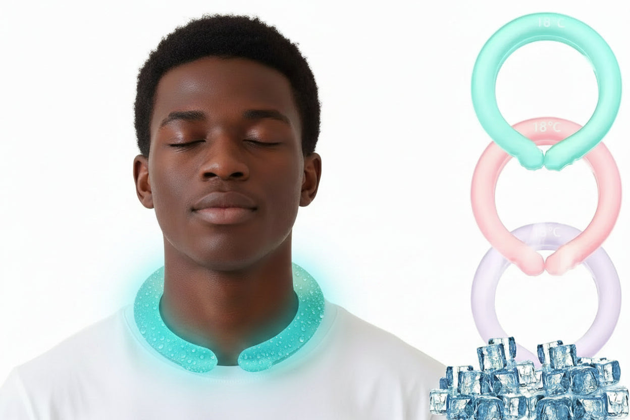 Collar Tube Neck Cooler Ice Pack Reusable Neck Cooling Ring Ice Maker Gel Liquid Cooling Neck Wraps Fitness