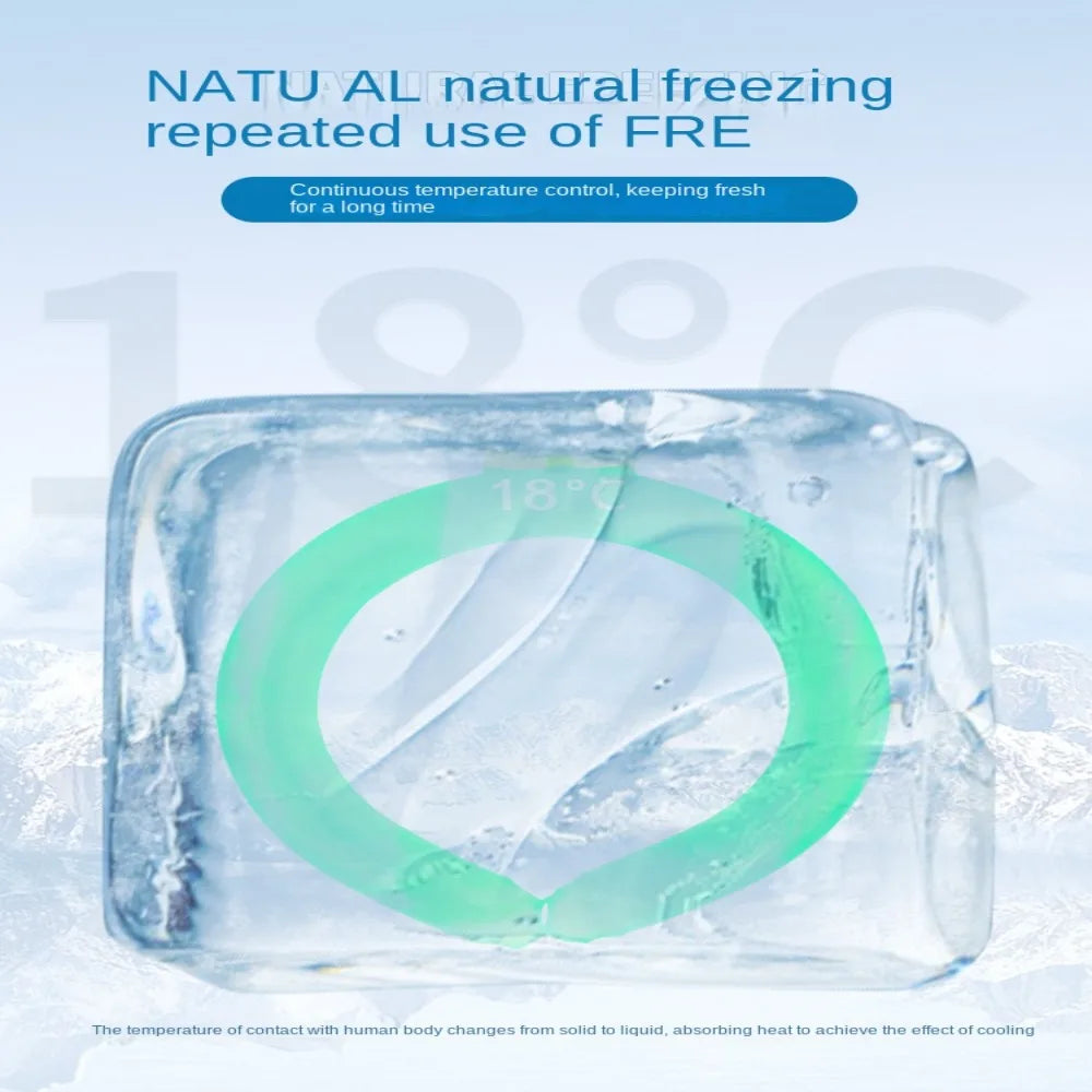 Collar Tube Neck Cooler Ice Pack Reusable Neck Cooling Ring Ice Maker Gel Liquid Cooling Neck Wraps Fitness